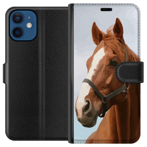 Kompatibelt Plånboksfodral till Apple iPhone 12 mini Häst