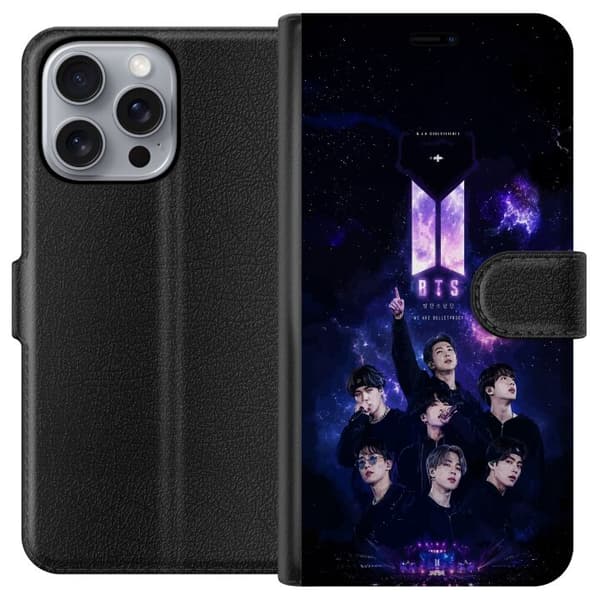 Kompatibelt Plånboksfodral till Apple iPhone 16 Pro Max BTS lila