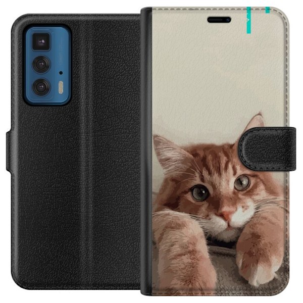 Motorola Edge 20 Pro Plånboksfodral Katt