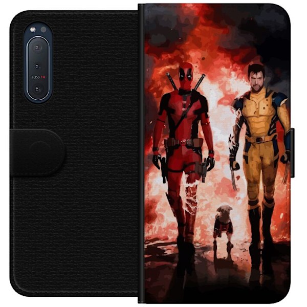 Sony Xperia 5 II Lompakkokotelo Wolverine Deadpool