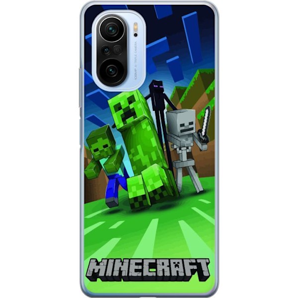 Xiaomi Mi 11i Läpinäkyvä kuori Minecraft Creeper mobilskal i klassisk grön pixelstil