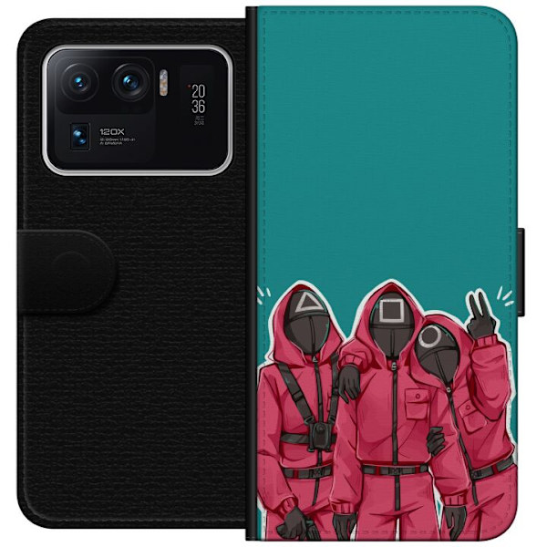 Xiaomi Mi 11 Ultra Plånboksfodral Squid Game Karaktärer Grafisk Design Seriefigurer Populär TV Motiv Asiatisk Stil Spännande Trend