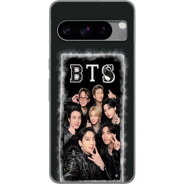 Kompatibel Mobilcover til Google Pixel 8 Pro BTS-medlemmer poserer sammen i sorte outfits for en selfie sort