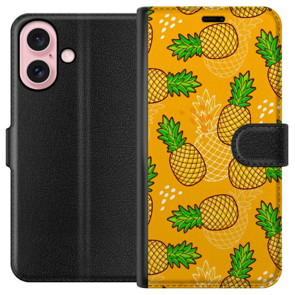 Apple iPhone 16 Lommeboketui Ananas