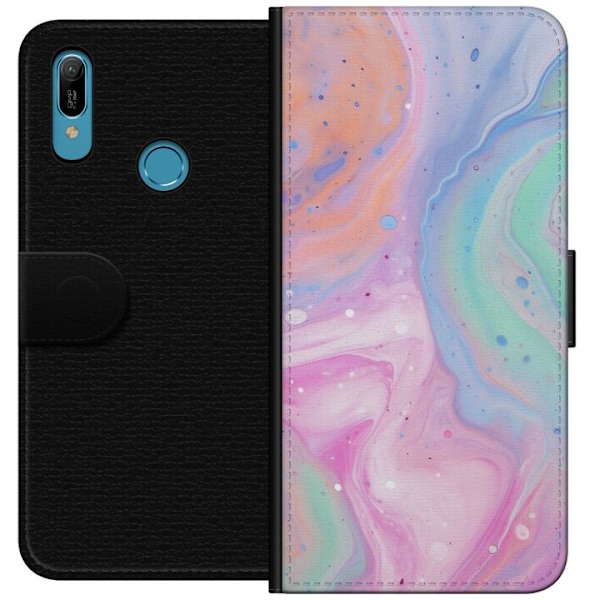 Huawei Y6 (2019) Tegnebogsetui Pastelmarmor