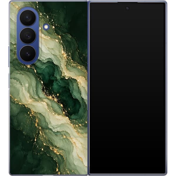 Kompatibelt Mobilskal till Samsung Galaxy Z Fold7 Skogsmarmor grön