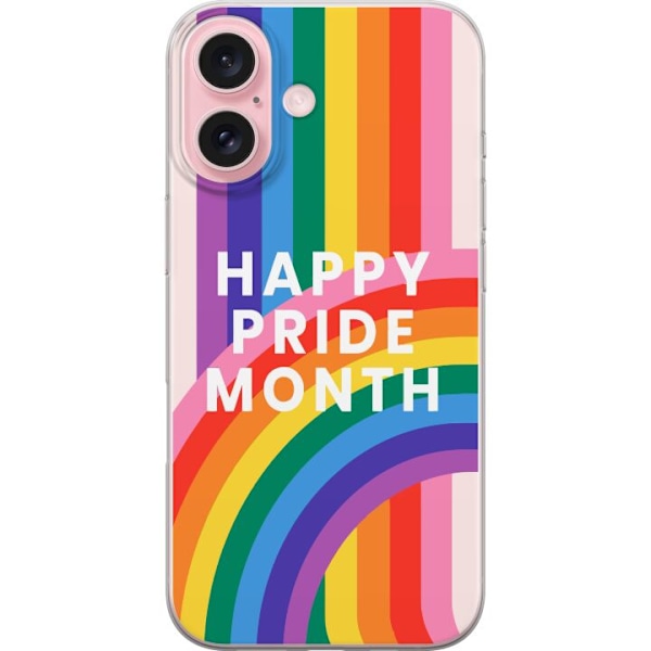 Apple iPhone 16 Gennemsigtig cover Happy Pride Month