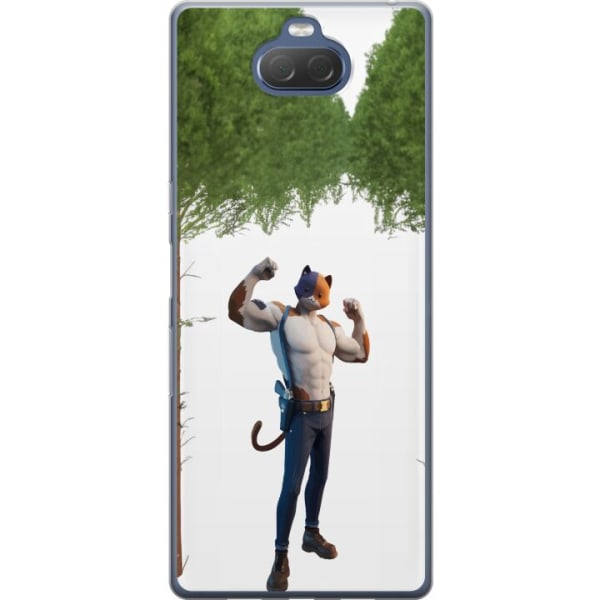Sony Xperia 10 Plus Gennemsigtig cover Fortnite - Meowscles