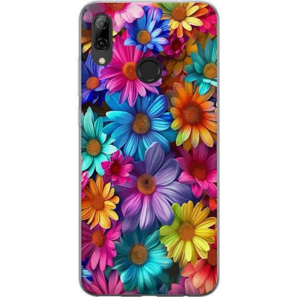 Huawei P smart 2019 Genomskinligt Skal Gerbera Blommor Färgglad Dekor Blommotiv Populärt Heminredning Färg Rik Väggkonst Design