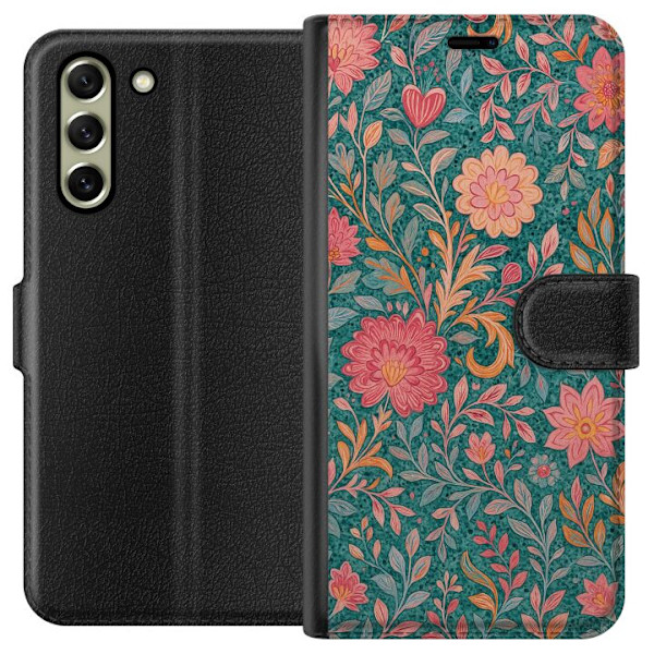 Samsung Galaxy S21 FE 5G Tegnebogsetui Floral Dream