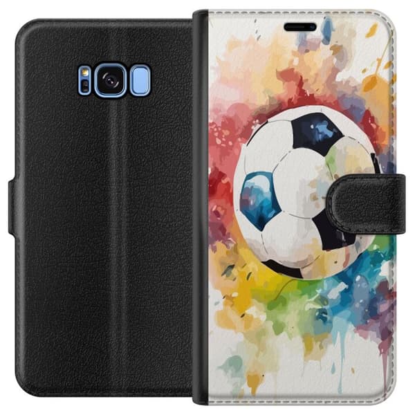 Kompatibelt Plånboksfodral till Samsung Galaxy S8 Fotboll
