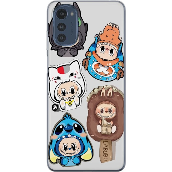 Motorola Moto E32s Läpinäkyvä kuori Labubu hahmokokoelma -