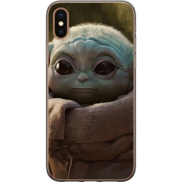 Apple iPhone X Läpinäkyvä kuori Baby Yoda