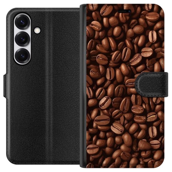 Kompatibelt Plånboksfodral till Samsung Galaxy S26 Kaffebönor närbild brun