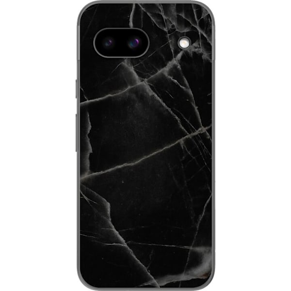 Google Pixel 8a Läpinäkyvä kuori Musta marmori