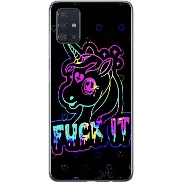 Samsung Galaxy A51 Genomskinligt Skal Fuck it Unicorn