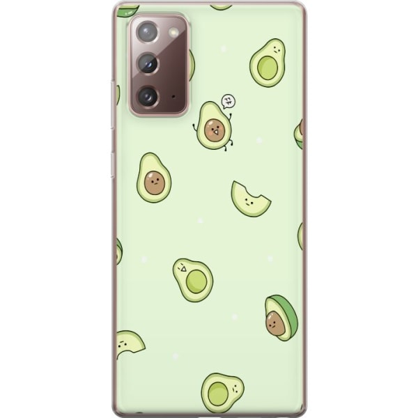 Samsung Galaxy Note20 Gennemsigtig cover Avocado Mønster