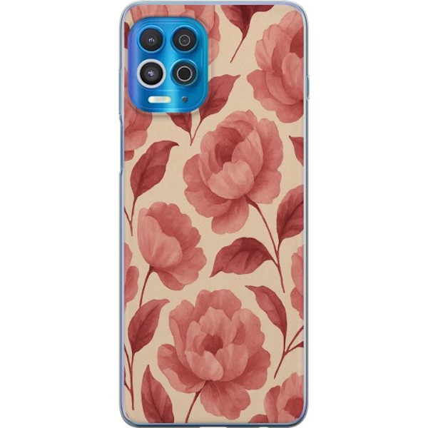 Motorola Edge S Genomskinligt Skal Rose Bloom