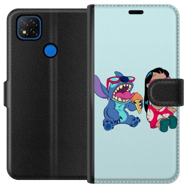 Xiaomi Redmi 9C Tegnebogsetui Lilo & Stitch