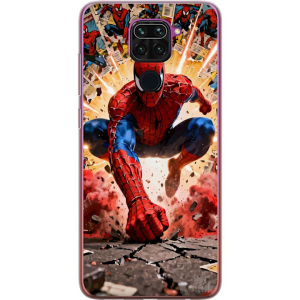 Kompatibelt Mobildeksel til Xiaomi Redmi Note 9 Spider Man action