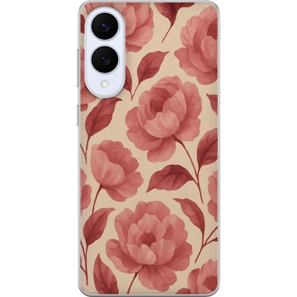 Samsung Galaxy S25 Edge Gennemsigtig cover Roseblomst