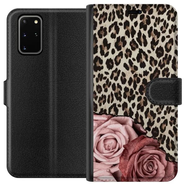 Kompatibel Tegnebogsetui til Samsung Galaxy S20+ Leopard Rosen