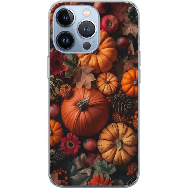 Kompatibelt Mobildeksel til Apple iPhone 13 Pro Gresskarhøst høst plakat høst halloween gresskar epler blomster høstsesong rustikk dekor design
