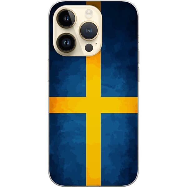 Yhteensopiva Puhelinkuori Apple iPhone 15 Pro Svenska flaggan sininen
