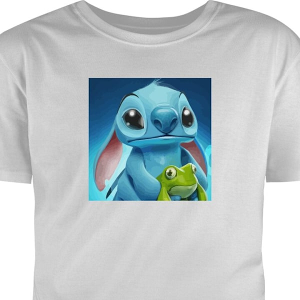 T-skjorte for Voksen | Klassisk Voksen-T-skjorte Stitch og Frosken grå XXL