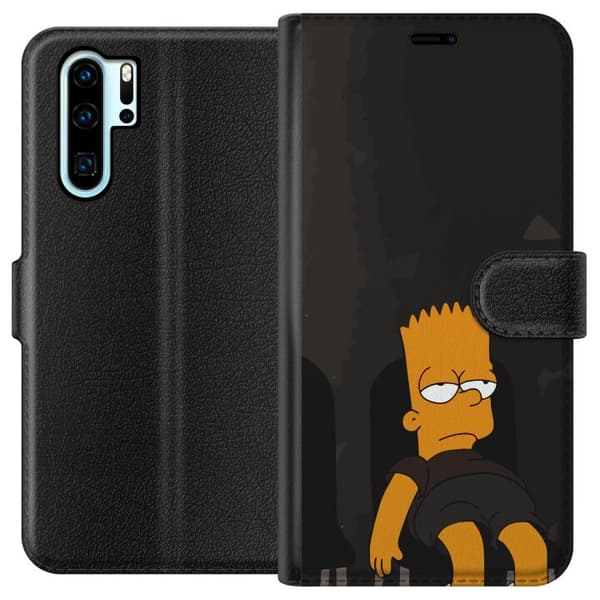 Kompatibel Tegnebogsetui til Huawei P30 Pro Bart Simpson