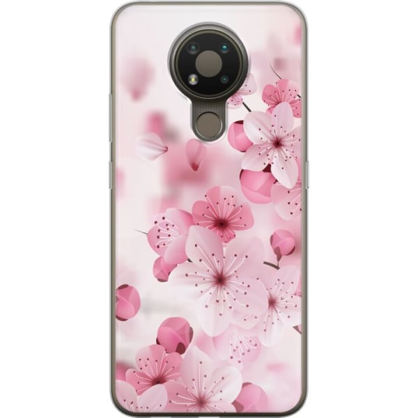 Nokia 3.4 Läpinäkyvä kuori Kirsikankukka