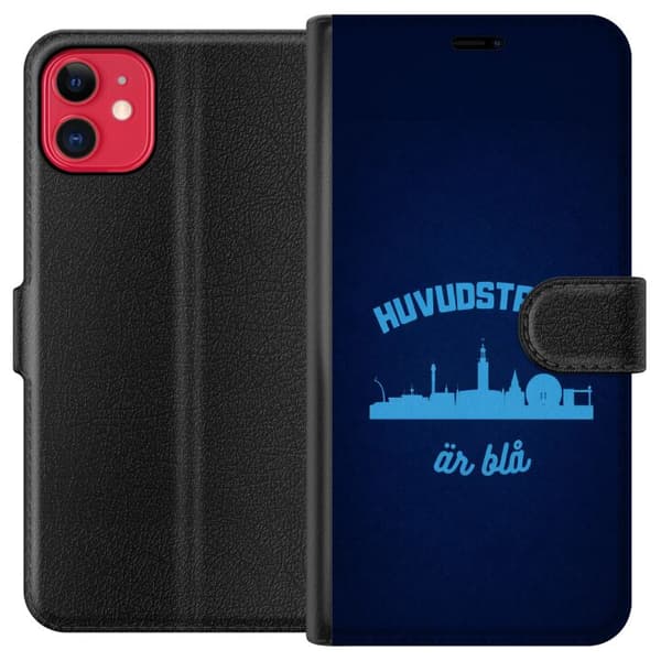 Kompatibel Tegnebogsetui til Apple iPhone 11 Djurgården er blå