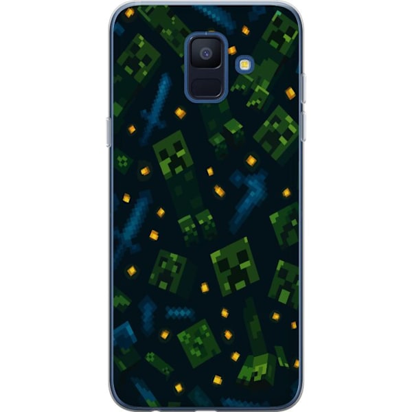 Samsung Galaxy A6 (2018) Läpinäkyvä kuori Minecraft Dungeons Mob