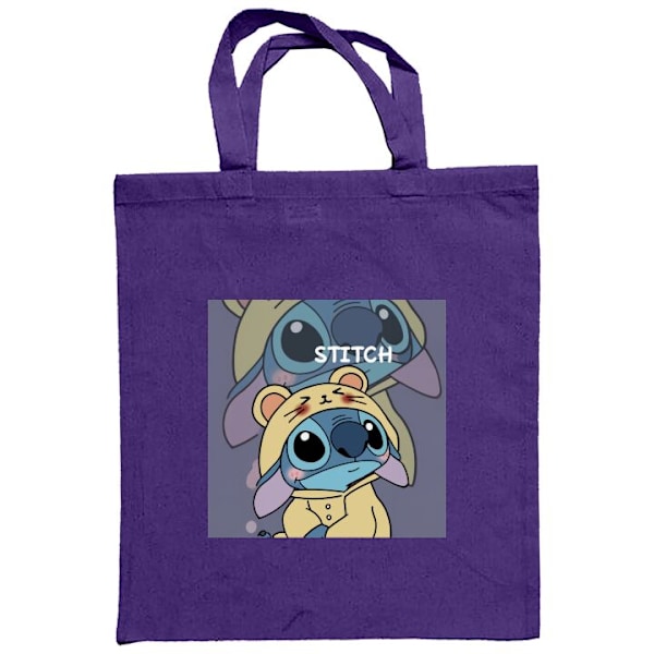 Tygpåse | Hållbar Shoppingväska i Tyg Stitch Lila one size