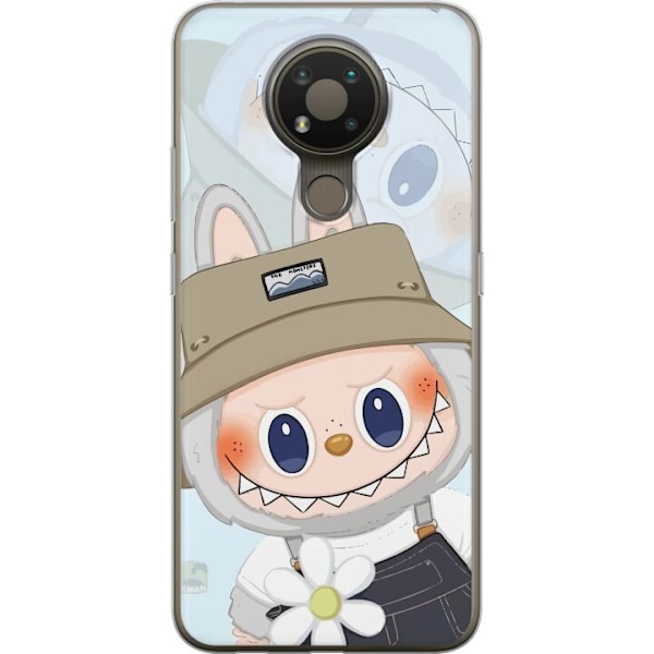 Nokia 3.4 Genomskinligt Skal Labubu med hatt – Pop Mart-figur Mr. Butcher i retro stil med karaktär