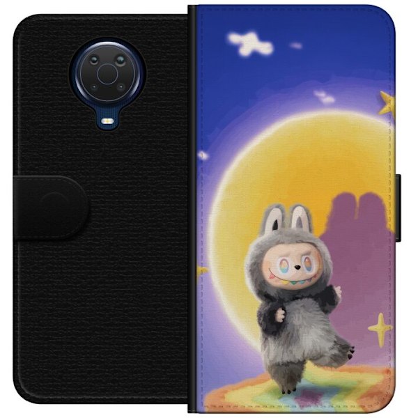 Nokia G20 Lompakkokotelo Labubu Neon Pop - Neonväri pop-taiteen hirviö