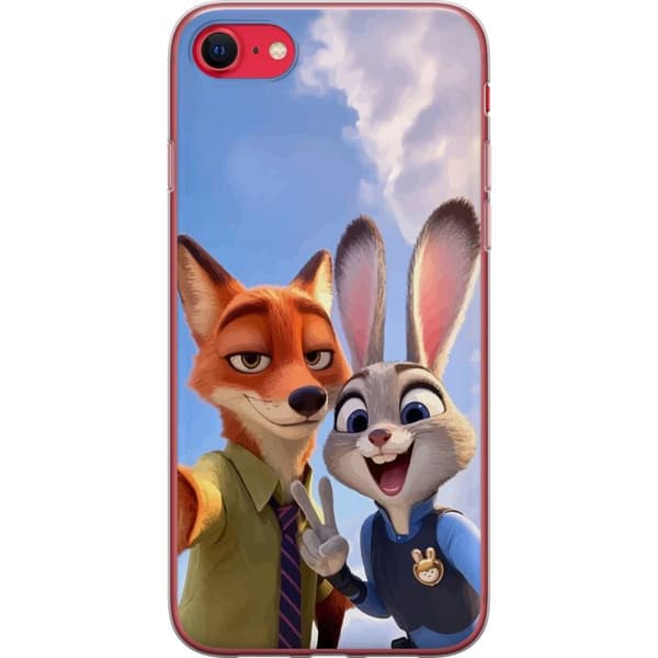 Kompatibelt Mobildeksel til Apple iPhone SE (2022) Zootopia Nick og Judy bestevenner