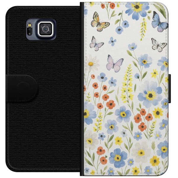 Samsung Galaxy Alpha Lompakkokotelo Kesäkukat