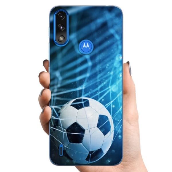 Motorola Moto E7 Power TPU Matkapuhelimen kuori Jalkapallo