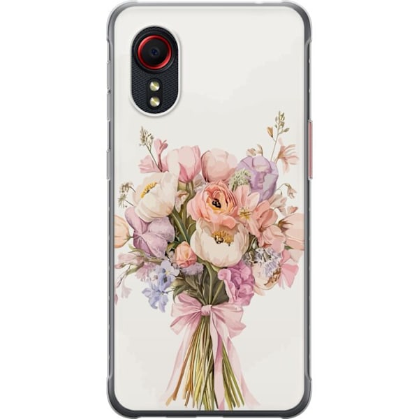 Samsung Galaxy Xcover 5 Läpinäkyvä kuori Kännykkäkuori värikkäällä kukkakimpulla romanttisessa tyylissä