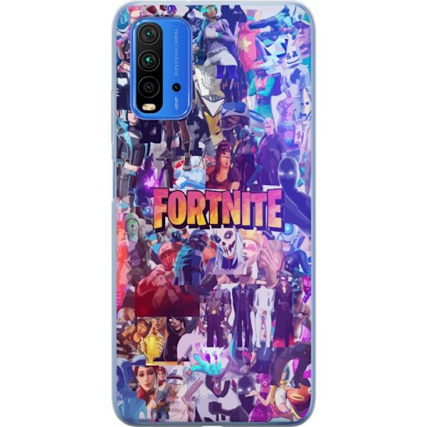 Xiaomi Redmi Note 9 4G Läpinäkyvä kuori Fortnite