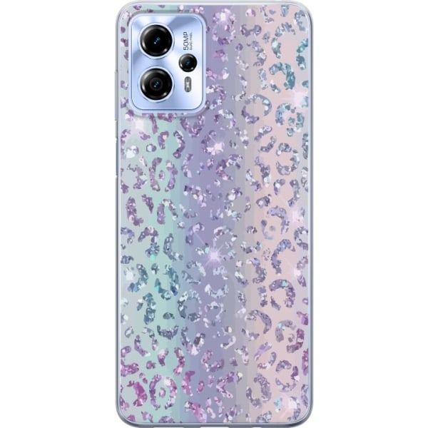 Motorola Moto G13 Gennemsigtig cover Glitter Leopard
