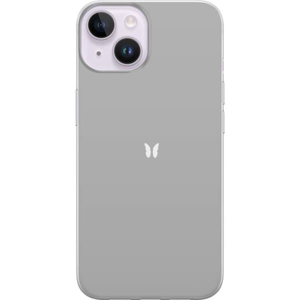 Kompatibelt Mobildeksel til Apple iPhone 14 Grå Sommerfugl