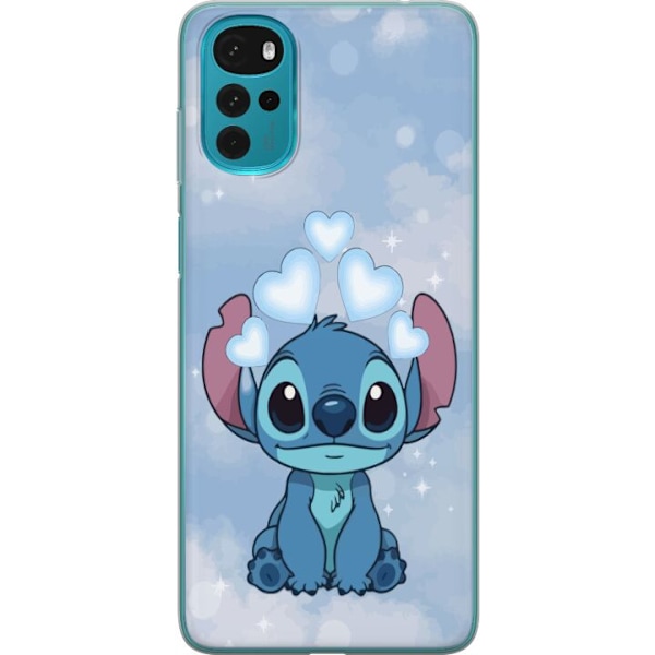 Motorola Moto G22 Gennemsigtig cover Stitch Hoppende Glæde -