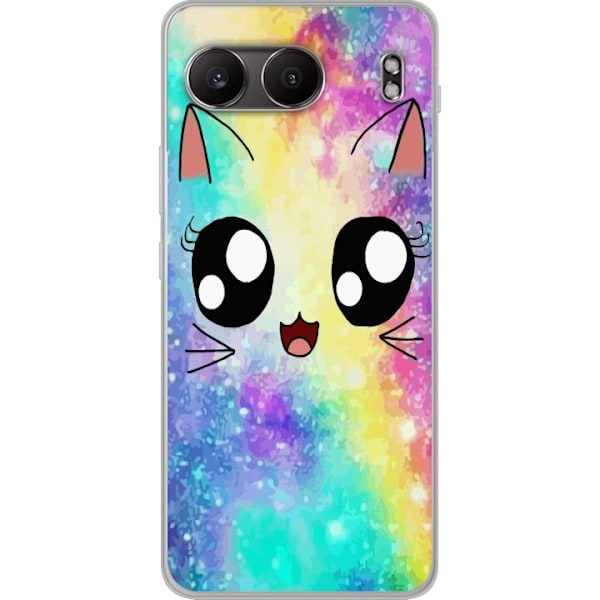 OnePlus Nord 4 Genomskinligt Skal Cute Cat Galaxy