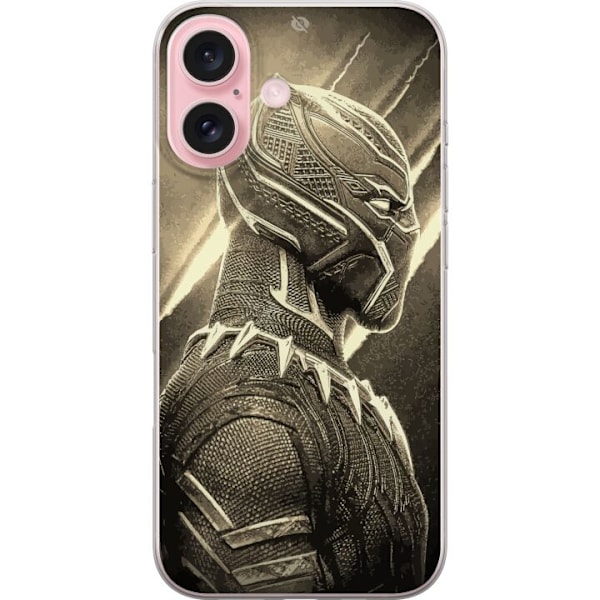 Apple iPhone 16 Läpinäkyvä kuori Wakanda Forever : Black Pa