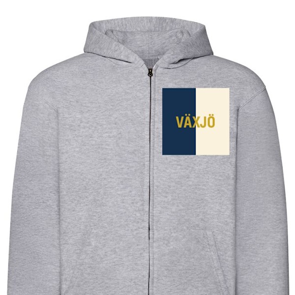 Zip-Hoodie | Huvtröja med Dragkedja för Vuxna Växjö – fotboll grå L