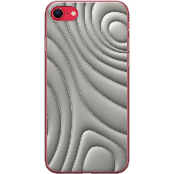 Apple iPhone 8 Genomskinligt Skal Silver Waves