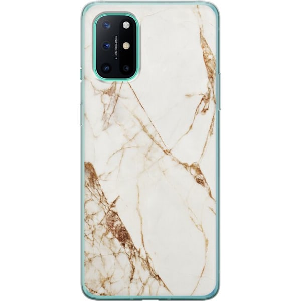 OnePlus 8T Gjennomsiktig deksel Hvit marmor