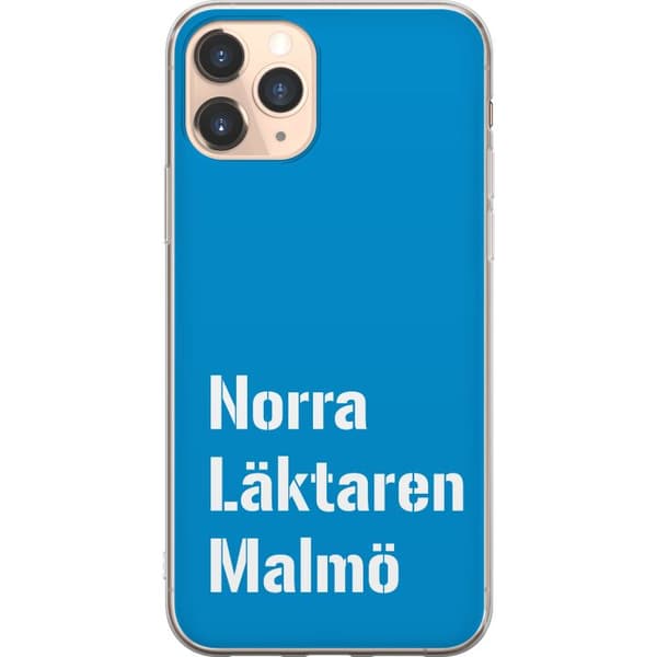 Kompatibelt Mobildeksel til Apple iPhone 11 Pro Minimalistisk blå tekstdesign med Malmö-tema og moderne typografisk stil blå